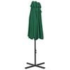 vidaXL Garden Parasol with Aluminium Pole 460x270 cm Green