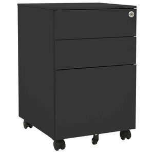 vidaXL File Cabinet | Anthracite | Steel | 39x45x60 cm | Fully Extendable