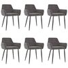 vidaXL Dining Chairs 6 pcs Dark Grey Velvet