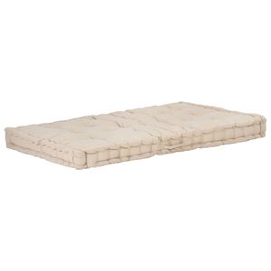 vidaXL Pallet Floor Cushion Cotton 120x80x10 cm Beige