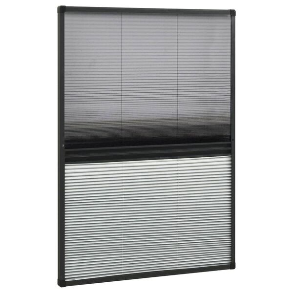 vidaXL Plisse Insect Screen for Windows Aluminium 80x120 cm with Shade
