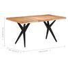 vidaXL Dining Table 160x80x76 cm Solid Acacia Wood
