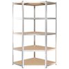 vidaXL 5-Layer Shelves 5 pcs Silver Steel&Engineered Wood