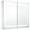 vidaXL Bathroom Cabinet | White and silver
