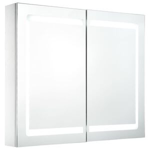 vidaXL Bathroom Cabinet | White and silver