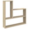 vidaXL Wall Shelf Sonoma Oak 60 x 11 x 60 cm Engineered Wood