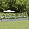 vidaXL Planter Light Grey 600 x 80 x 45 cm Steel