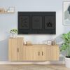 vidaXL 2 Piece TV Cabinet Set Sonoma Oak Engineered Wood