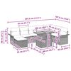 vidaXL Garden Sofa Set with Cushion 9 pcs Grey Poly Rattan