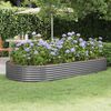 vidaXL Garden Raised Bed Galvanised Steel 296x140x36 cm Grey