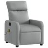 vidaXL Massage Recliner Chair Light Grey Fabric