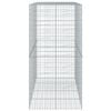vidaXL Gabion Basket with Cover 200x100x200 cm Galvanised Iron