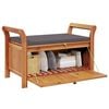 vidaXL Garden Storage Bench with Cushion 91 cm Solid Wood Acacia