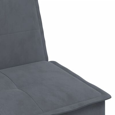 vidaXL L-shaped Sofa Bed Dark Grey 255x140x70 cm Velvet