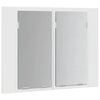 vidaXL LED Bathroom Mirror Cabinet High Gloss White 60x12x45 cm Acrylic