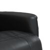 vidaXL Recliner Chair with Footrest Black Faux Leather