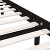 vidaXL Bed Frame without Mattress Black Solid Wood Double