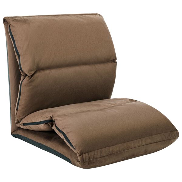 vidaXL Folding Floor Chair Taupe Microfibre
