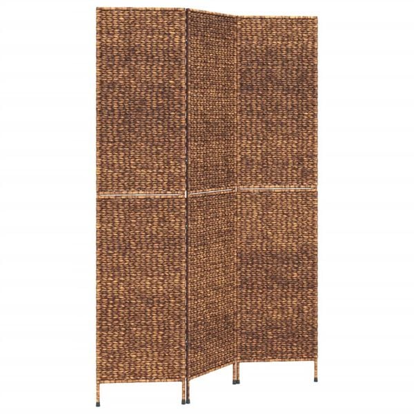 vidaXL Room Divider 3-Panel Brown 122x180 cm Water Hyacinth