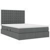 vidaXL Storage Bed with Mattress Dark Grey 137 x 190 cm Faux Leather