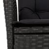 vidaXL 4 Piece Garden Dining Set with Cushions Black Poly Rattan