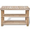 vidaXL 2-in-1 Shoe Rack with Bench Top Solid Fir Wood