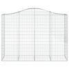 vidaXL Arched Gabion Baskets 10 pcs 200x50x140/160 cm Galvanised Iron