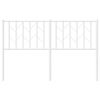 vidaXL Metal Headboard White 135 cm
