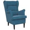 vidaXL Armchair Blue Velvet