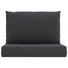 vidaXL Pallet Cushions 2 pcs Black Oxford Fabric
