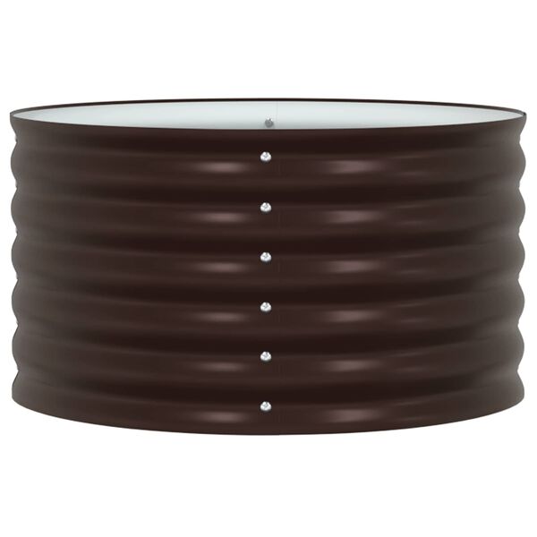 vidaXL Garden Raised Bed Brown 80 x 80 x 44 cm Steel