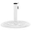 vidaXL Umbrella Base White 44x44x31 cm Cast Iron