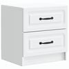 vidaXL Bedside Cabinet White 43 x 34.5 x 44.5 cm Engineered Wood