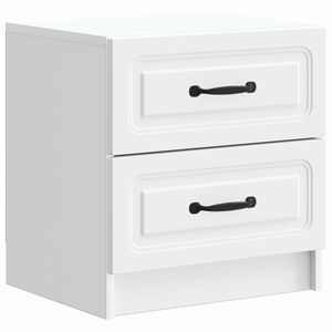 vidaXL Bedside Cabinet White 43 x 34.5 x 44.5 cm Engineered Wood
