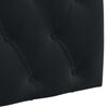 vidaXL Hanging Headboard Wall-mounted Black 190 x 55 x 7 cm Velvet
