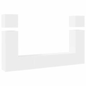 vidaXL TV Cabinet Set | Set of 8 | White | Engineered wood | Large