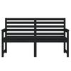 vidaXL Garden Bench Black 159.5x48x91.5 cm Solid Wood Pine