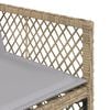 vidaXL 9 Piece Garden Dining Set with Cushions Beige Poly Rattan