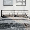 vidaXL Metal Replace Headboard Black 180 cm