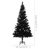 vidaXL Artificial Pre-lit Christmas Tree with Ball Set Black 120 cm PVC