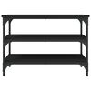 vidaXL Shoe Bench Black 70x38.5x49 cm Engineered Wood