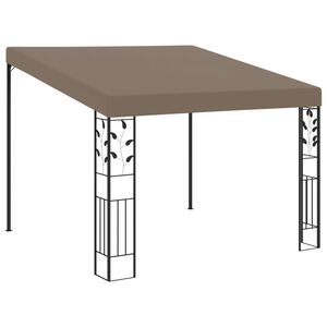 vidaXL Wall-mounted Gazebo 3x3x2,5 m Taupe