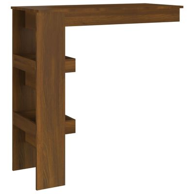 vidaXL Wall Bar Table Brown Oak 102x45x103.5 cm Engineered Wood