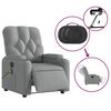 vidaXL Electric Massage Recliner Chair Light Grey Fabric