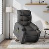 vidaXL Electric Stand up Massage Recliner Chair Dark Grey Fabric