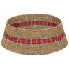 vidaXL Christmas Tree Collar Round Natural Dia. 60 x 22 cm Seagrass