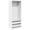 vidaXL Wardrobe White 80x50x200 cm Engineered Wood