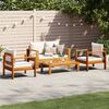 vidaXL 4 Piece Garden Sofa Set with Cushions Solid Wood Acacia