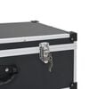 vidaXL CD Case for 80 CDs Aluminium ABS Black