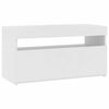 vidaXL TV Cabinet with LED Lights High Gloss White 75x35x40 cm